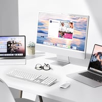 OMOTON Bluetooth Billentyűzet MacBook Air Pro iMac Mac ezüst újratölthető 5