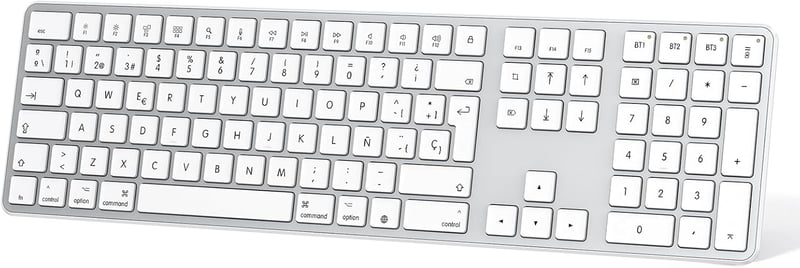OMOTON Bluetooth Billentyűzet MacBook Air Pro iMac Mac ezüst újratölthető