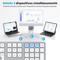 OMOTON Bluetooth Billentyűzet MacBook Air Pro iMac Mac ezüst újratölthető 2
