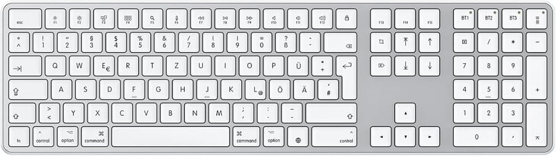OMOTON Bluetooth Billentyűzet MacBook Pro/Air, iMac Kompatibilis, Újratölthető Vezeték Nélküli Billentyűzet QWERTZ Kiosztással