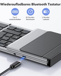 OMOTON Bluetooth Összecsukható Billentyűzet Numerikus Billentyűzettel AZERTY 6