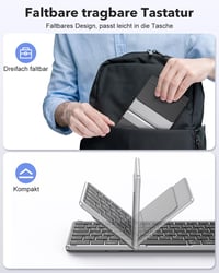 OMOTON Bluetooth Összecsukható Billentyűzet Numerikus Billentyűzettel AZERTY 2