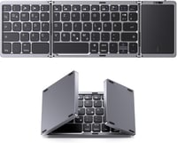 OMOTON Bluetooth összecsukható billentyűzet touchpad-del, 3 csatorna, hordozható 1
