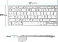 OMOTON Bluetooth Spanyol Billentyűzet iPad iPhone iOS Fehér 6