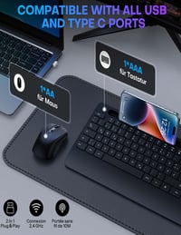 OMOTON Ergonomikus Vezeték Nélküli Billentyűzet-Egér Szett QWERTZ Német Kiosztással, Csuklótámasszal, Állvánnyal, PC/Windows Kompatibilis, F 2