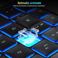 OMOTON iPad Pro 13 M4 Bluetooth Billentyűzet Tok Trackpad-dal, QWERTZ DE Layout, Fekete 9