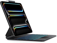 OMOTON iPad Pro 13 M4 Bluetooth Billentyűzet Tok Trackpad-dal, QWERTZ DE Layout, Fekete 1