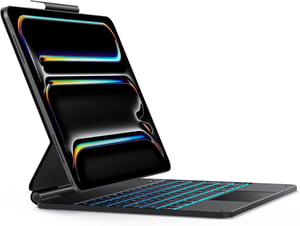 OMOTON Bluetooth tipkovnica s touchpadom za iPad Pro 13 M4, QWERTZ - crna