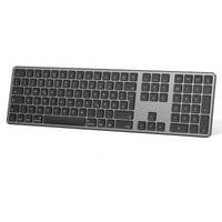 OMOTON KB515 Bluetooth klávesnica pre Mac, 3 kanály, rozloženie QWERTZ DE – sivá 1