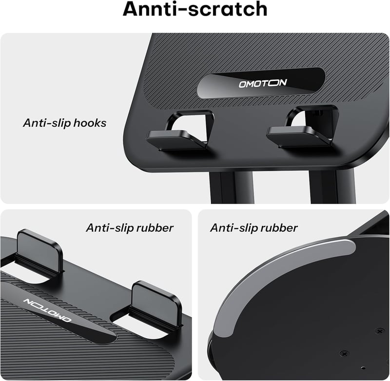 OMOTON Laptop Stand fém alappal, 360° forgatható, összecsukható ergonomikus állvány 15" MacBook-hoz