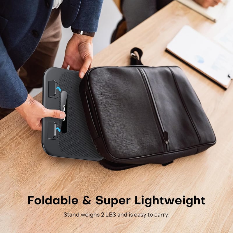OMOTON Laptop Stand fém alappal, 360° forgatható, összecsukható ergonomikus állvány 15" MacBook-hoz