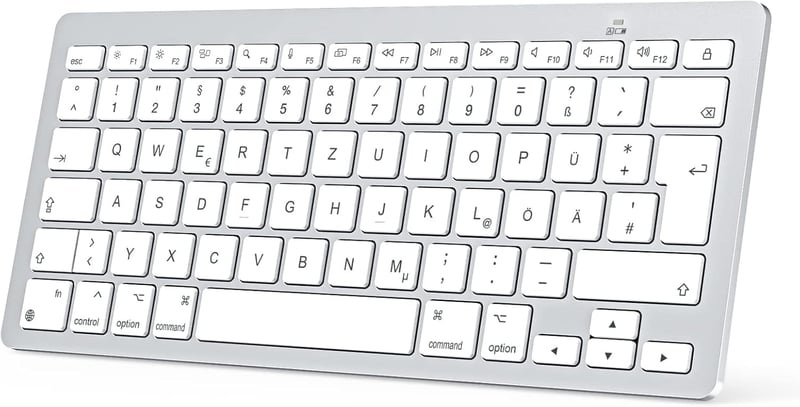 Tastatură wireless ultra-subțire OMOTON pentru Mac (QWERTZ) - pentru birou și călătorii