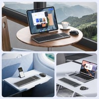 Skladacia Bluetooth klávesnica a myš OMOTON s numerickou časťou, QWERTZ, nabíjateľná, 3-kanálová, iOS/Android/Windows/Mac, vesmírne sivá 5