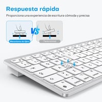 OMOTON Vezetékes Mac Billentyűzet ES Layout, USB-C/USB, Csendes Billentyűk, iMac és Mac Mini Kompatibilis 3
