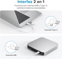 OMOTON Vezetékes Mac Billentyűzet ES Layout, USB-C/USB, Csendes Billentyűk, iMac és Mac Mini Kompatibilis 4