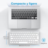 OMOTON Vezetékes Mac Billentyűzet ES Layout, USB-C/USB, Csendes Billentyűk, iMac és Mac Mini Kompatibilis 8