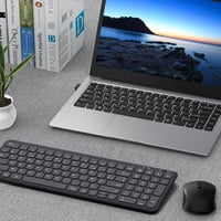 OMOTON Wireless 2.4GHz AZERTY Billentyűzet Numerikus Billentyűzettel PC Windows Számítógéphez Csendes Fekete 8