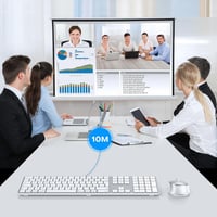 OMOTON Wireless Bluetooth Billentyűzet és Egér szett Mac-hez, QWERTZ német layout, újratölthető 7