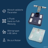 Omron BF511 Vaga za analizu tjelesne strukture s 8 senzora, mjerenje od ruke do stopala, tjelesna masnoća i mišićna masa, do 150 kg, za odrasle i djecu od 6 godina nadalje 5