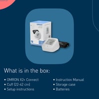 Omron X2+ Connect felkaros vérnyomásmérő, Bluetooth, univerzális mandzsetta 22-42 cm 5