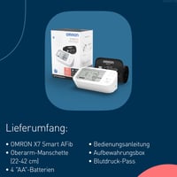 Omron X7 Smart AFib nadlaktni tlakomjer s aplikacijom, 2 korisnika, Intelli Wrap manžeta 22-42 cm, detekcija atrijske fibrilacije, klinički dokazan 10