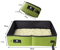 Toaletă pliabilă pentru pisici Omxyinma, portabilă, pentru călătorii, impermeabilă, ușor de curățat, pentru interior, exterior și camping, 40x30 cm, negru 3
