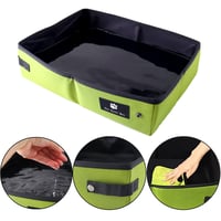 Toaletă pliabilă pentru pisici Omxyinma, portabilă, pentru călătorii, impermeabilă, ușor de curățat, pentru interior, exterior și camping, 40x30 cm, negru 2