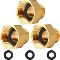 OMZSXK Sárgaréz Szűkítő G3/4 G1/2 Hüvely Nippel Gumitömítéssel 3db 1