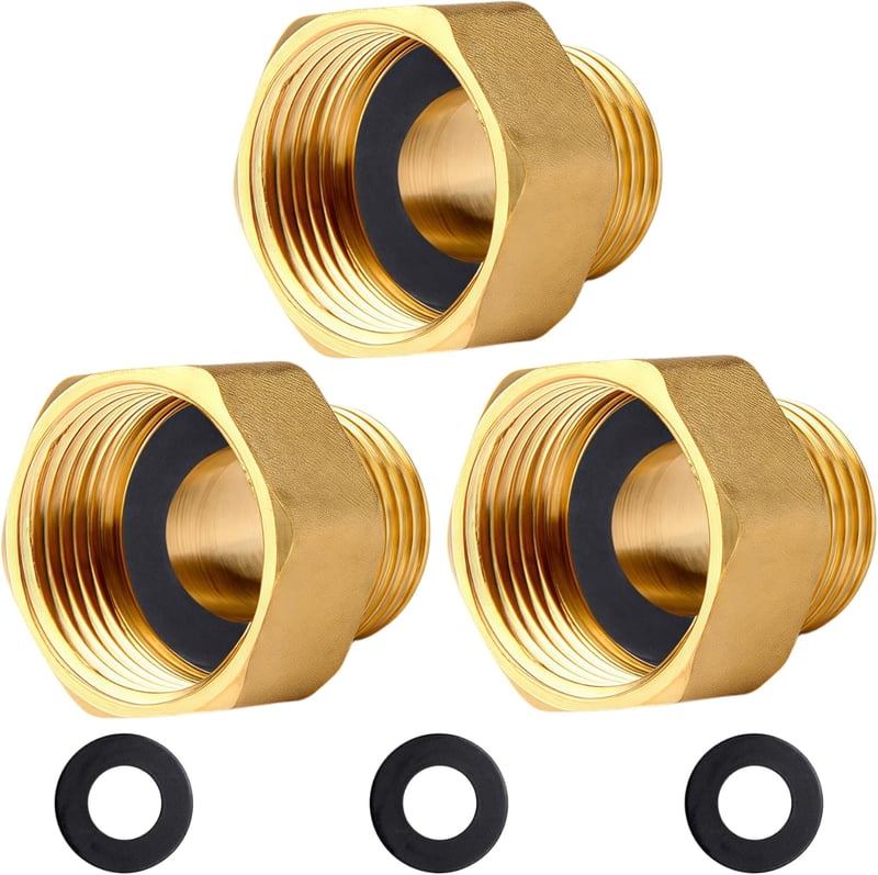OMZSXK Sárgaréz Szűkítő G3/4 G1/2 Hüvely Nippel Gumitömítéssel 3db
