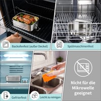 Nerezový obedár Onader Bento Box 850 ml pre deti a dospelých, s vyberateľnou prepážkou a nádobkou na omáčku, nepriepustný 7