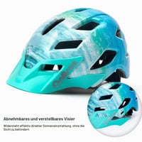 Cască de bicicletă pentru copii OnBros pentru fete și băieți de 5-14 ani, cască reglabilă pentru skateboard și trotinetă cu vizieră, 50-57 cm 4