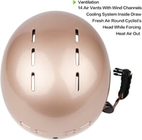 OnBros Retro Kerékpáros Bukósisak Felnőtteknek - Állítható Méret 56-61 cm - Városi Biciklizéshez - Rózsaarany Szín - Szellőző - Rose Gold [NEW] 4