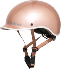 OnBros Retro Kerékpáros Bukósisak Felnőtteknek - Állítható Méret 56-61 cm - Városi Biciklizéshez - Rózsaarany Szín - Szellőző - Rose Gold [NEW] 1