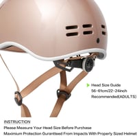 OnBros Retro Kerékpáros Bukósisak Felnőtteknek - Állítható Méret 56-61 cm - Városi Biciklizéshez - Rózsaarany Szín - Szellőző - Rose Gold [NEW] 2