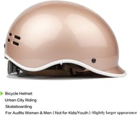 OnBros Retro Kerékpáros Bukósisak Felnőtteknek - Állítható Méret 56-61 cm - Városi Biciklizéshez - Rózsaarany Szín - Szellőző - Rose Gold [NEW] 5