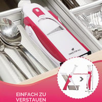 ONCE FOR ALL Krájač zeleniny so zbernou miskou - krájač na hranolky, zemiaky, cibuľu a uhorky, krájač na kocky a julienne, multifunkčný 6