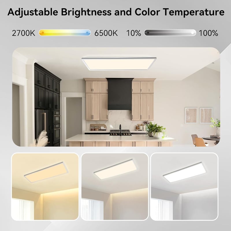 ONDTA LED Mennyezeti Lámpa Dimmelhető 22W 58x20cm 2700K-6500K Távirányítóval