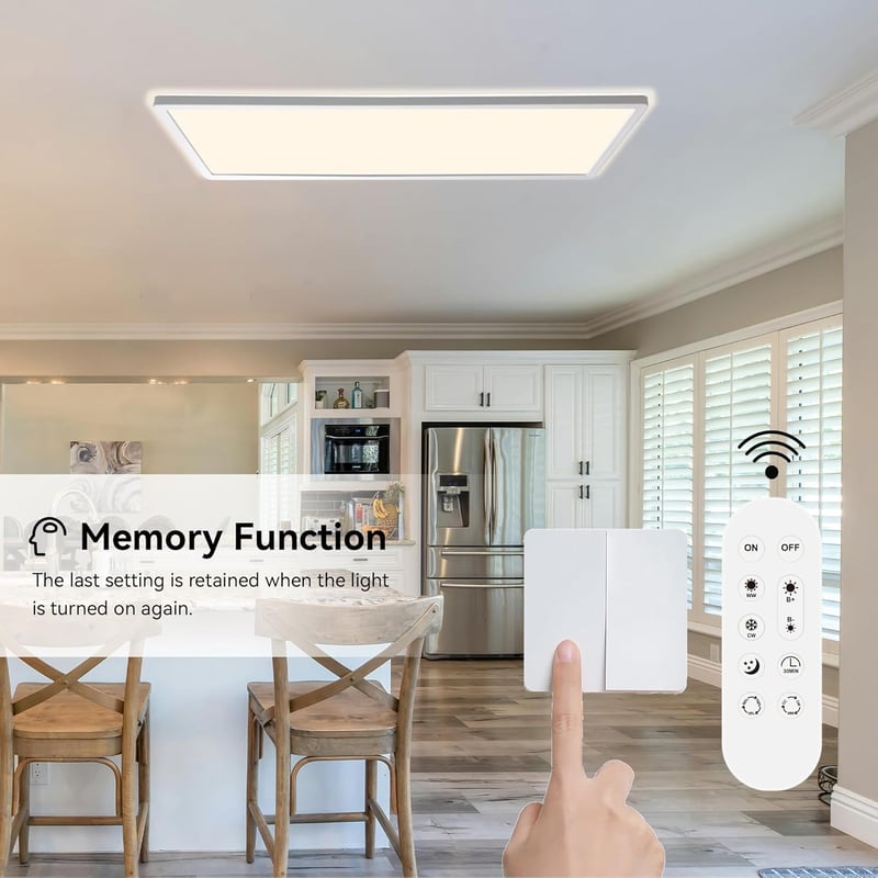 ONDTA LED Mennyezeti Lámpa Dimmelhető 22W 58x20cm 2700K-6500K Távirányítóval
