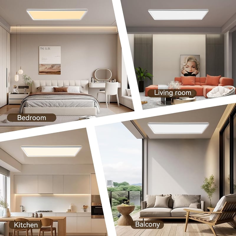 ONDTA LED Mennyezeti Lámpa Dimmelhető 22W 58x20cm 2700K-6500K Távirányítóval