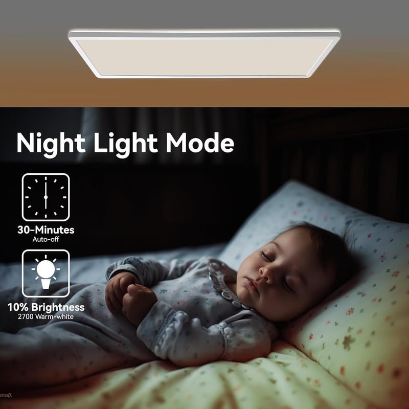 ONDTA LED Mennyezeti Lámpa Dimmelhető 22W 58x20cm 2700K-6500K Távirányítóval