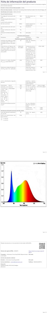 ONDTA LED Mennyezeti Lámpa Dimmelhető 22W 58x20cm 2700K-6500K Távirányítóval 10