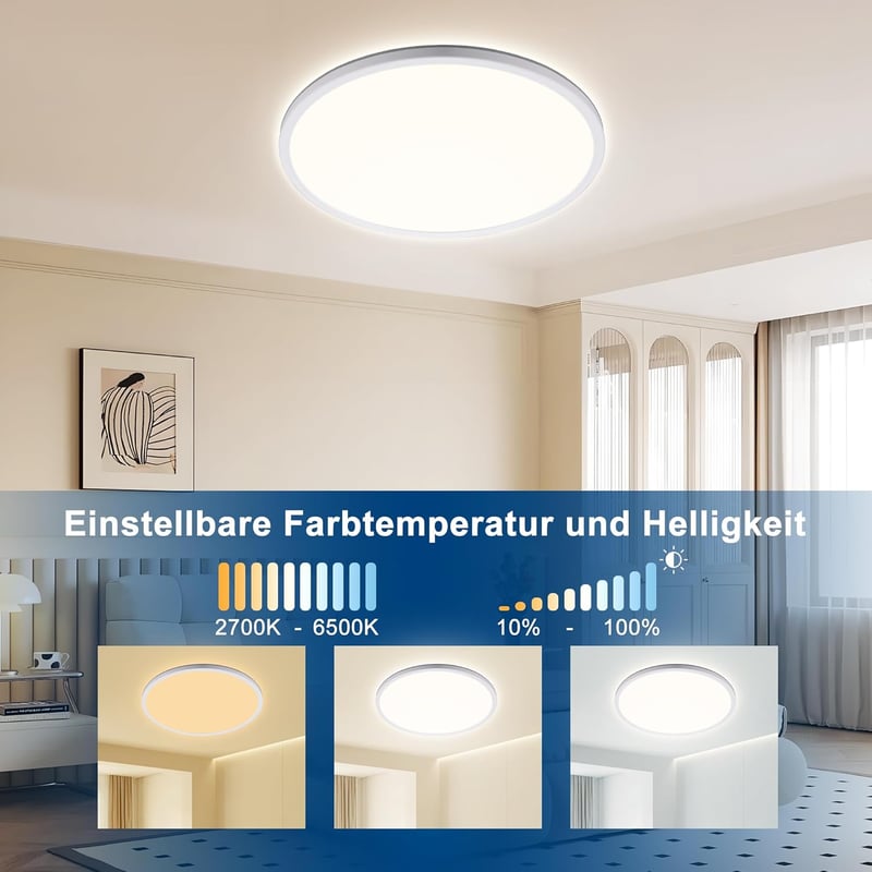 ONDTA LED Mennyezeti Lámpa Dimmelhető 45W 6700lm Kerek 57cm Fehér