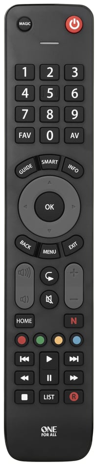 Univerzálny diaľkový ovládač k TV One for All Evolve URC7115 – kompatibilný so všetkými značkami TV, optimalizovaný pre Smart TV, s funkciou učenia, čierny 5