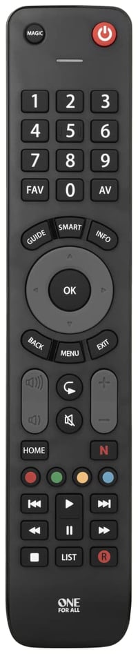 Univerzálny diaľkový ovládač k TV One for All Evolve URC7115 – kompatibilný so všetkými značkami TV, optimalizovaný pre Smart TV, s funkciou učenia, čierny 2