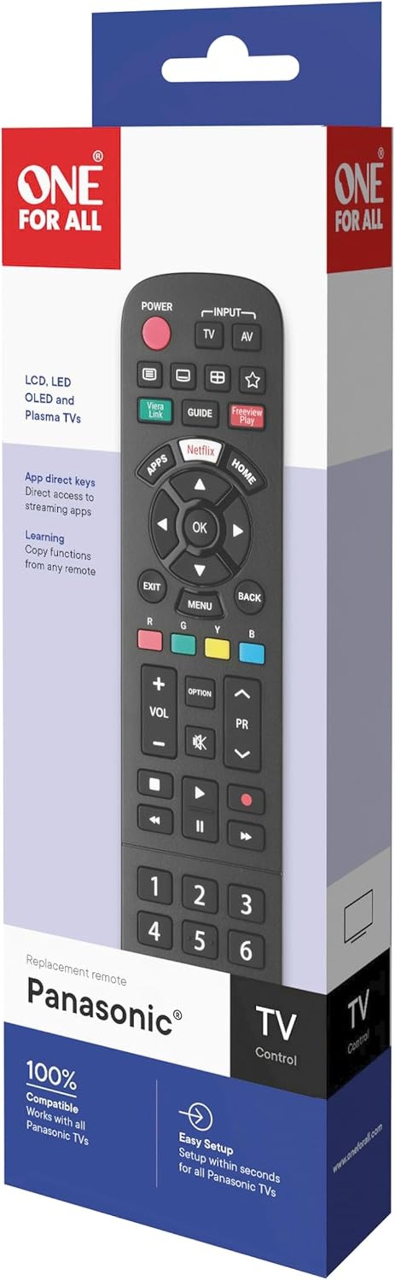 One for All Panasonic univerzális TV távirányító - URC4914
