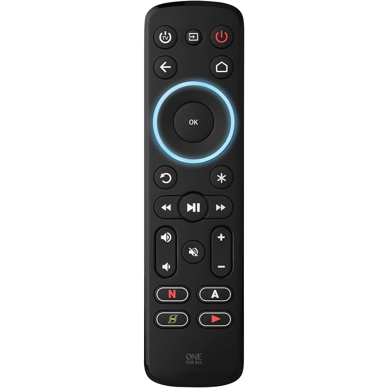 Univerzálny diaľkový ovládač One For All Streamer URC7935 – čierny