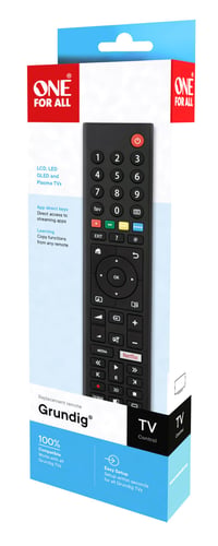 Diaľkový ovládač One for All URC1915 pre TV Grundig – Univerzálny náhradný ovládač pre všetky televízory a Smart TV značky Grundig 4