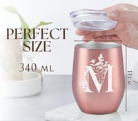Onebttl Személyre szabott termikus bögre rozéarany 12oz fedéllel nőknek 2