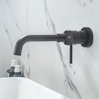 ONECE Falra szerelhető mosdó csaptelep, 360° forgatható, fekete keverőcsap - Black 7
