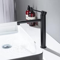 ONECE magas mosdó csap fekete, 204 mm, levehető szűrővel, modern fürdőszobai csaptelep 7